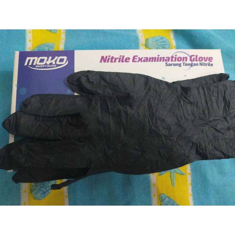 Black nitrile / Sarung tangan nitrile hitam moko