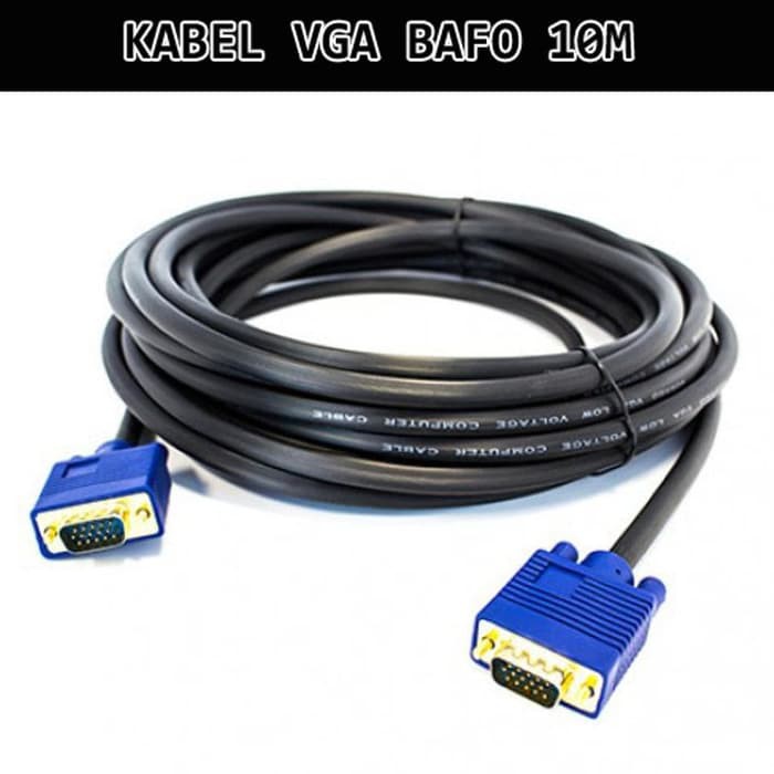 Cable Vga Bafo 10M 15 pin gold Hd 768p for Monitor-projector 10m3030-V1 - Kabel vga Hd15 10 meter