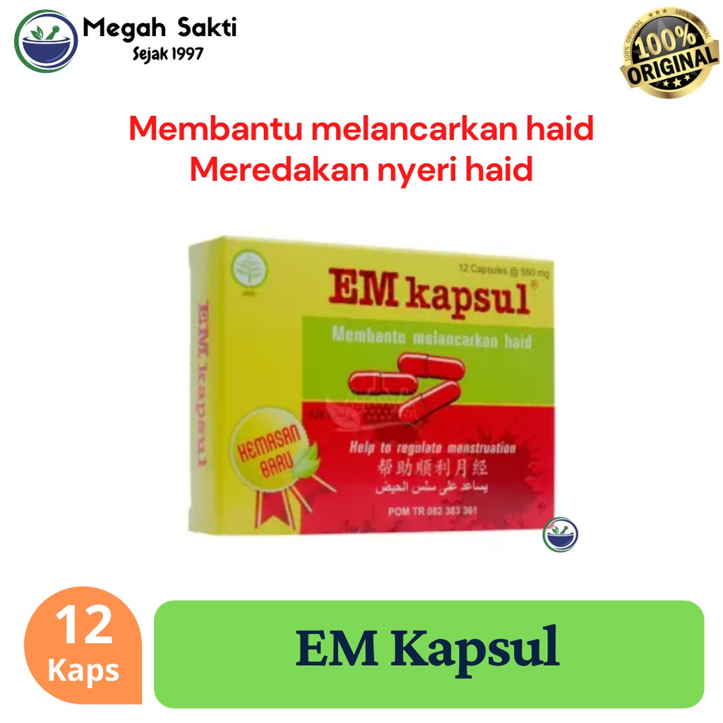 

Jamu EM Kapsul membantu melancarkan haid