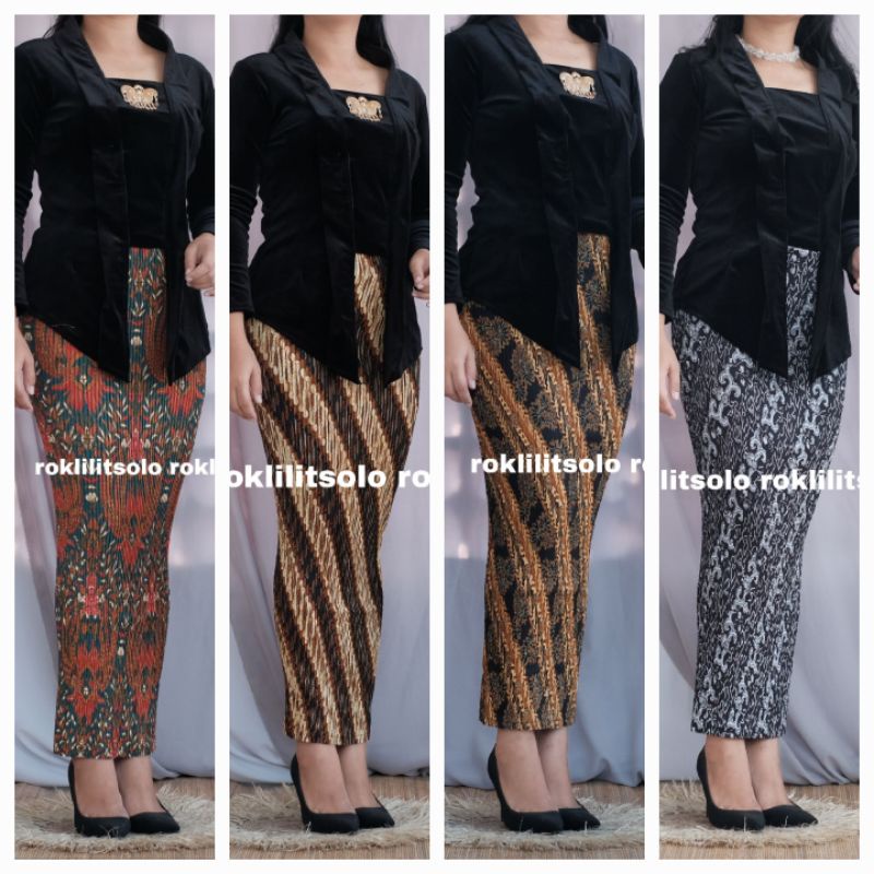 Rok batik plisket / rok kondangan / rok wisuda/ bawahan batik panjang / allsize / bahan sanwos anti luntur