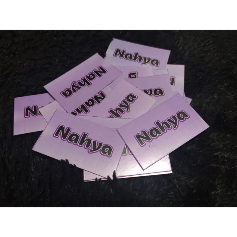 

Stiker Nama / Stiker Vinyl / Stiker waterproof
