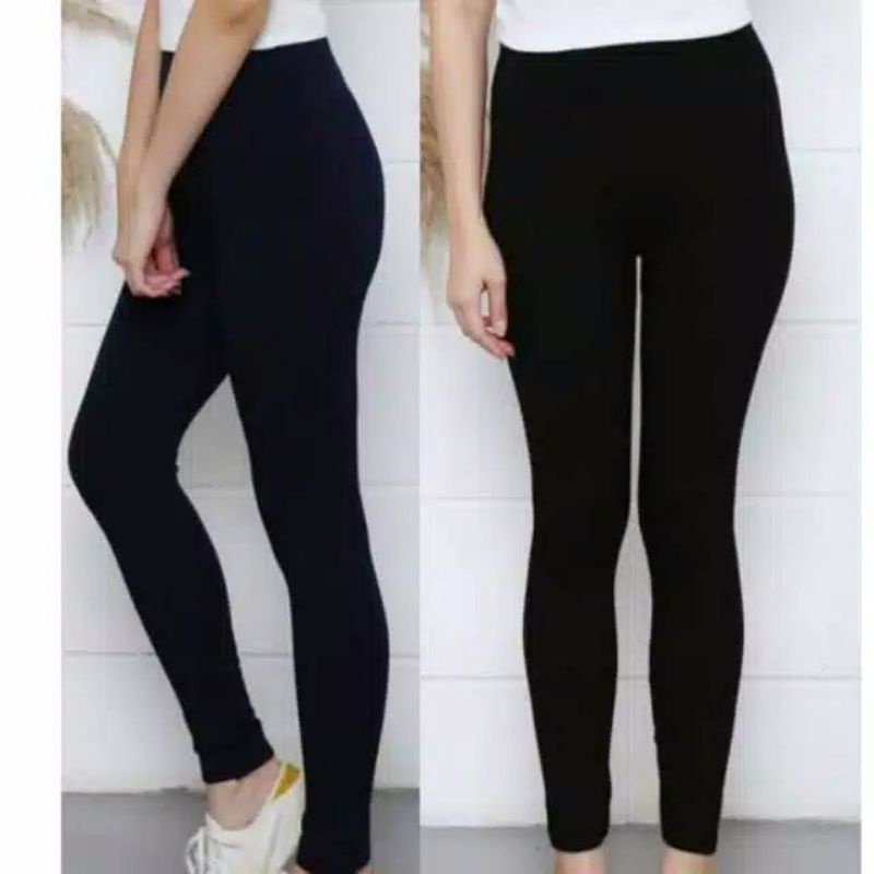 Legging Standart Wanita Bahan Kaos Spandex / Legging Jumbo