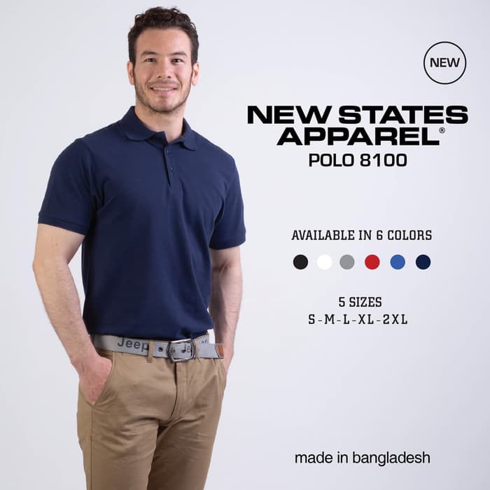 [READY STOCK] Kaos Polos New States Apparel Polo Shirt 8100