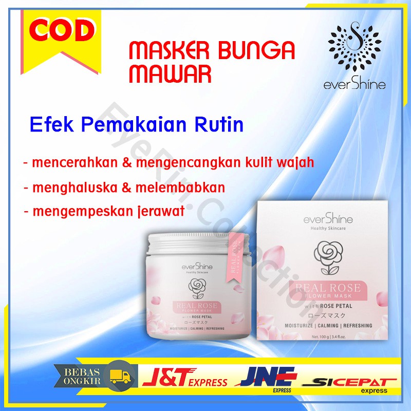 Evershine Masker  wajah kecantikan bunga  mawar  skincare 