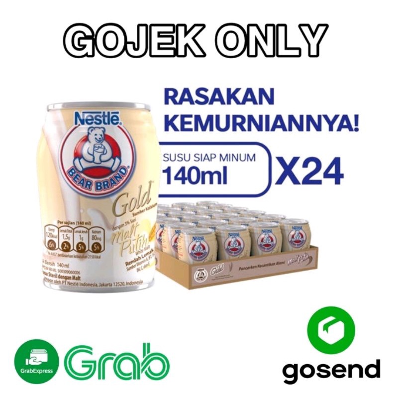 Bear Brand Susu Gold Malt Putih 140ml - 1 Karton