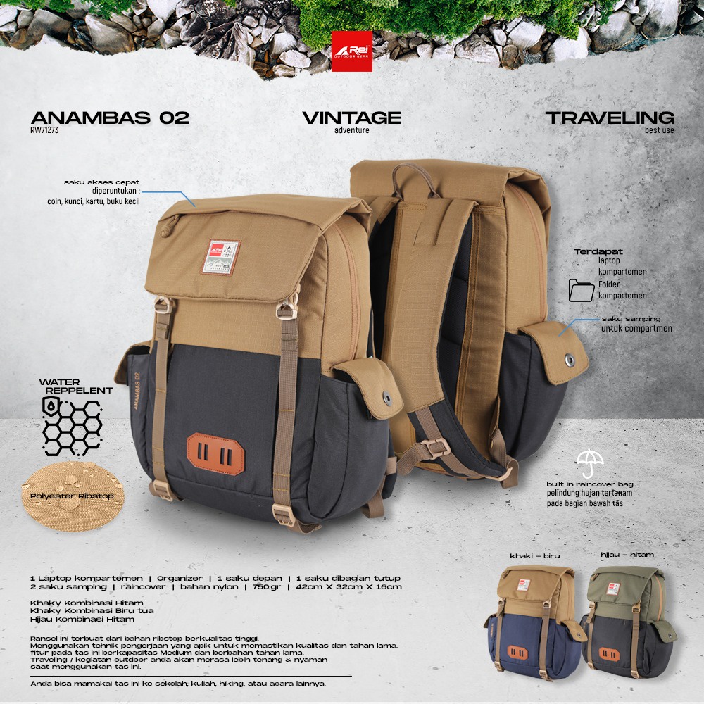 TAS RANSEL REI ANAMBAS 02 ORIGINAL PRIA DAN WANITA