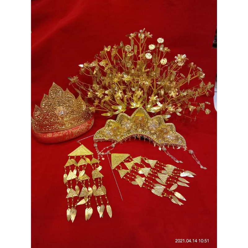 set kepala pengantin gold