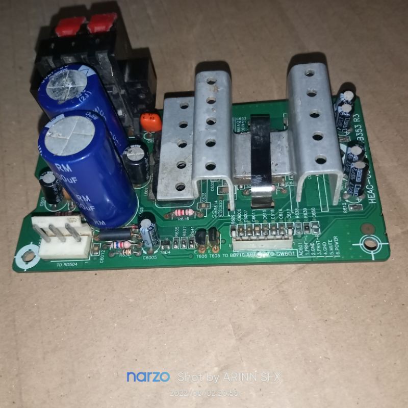 kit amplifier class D copotan ampli Polytron bekas normal original