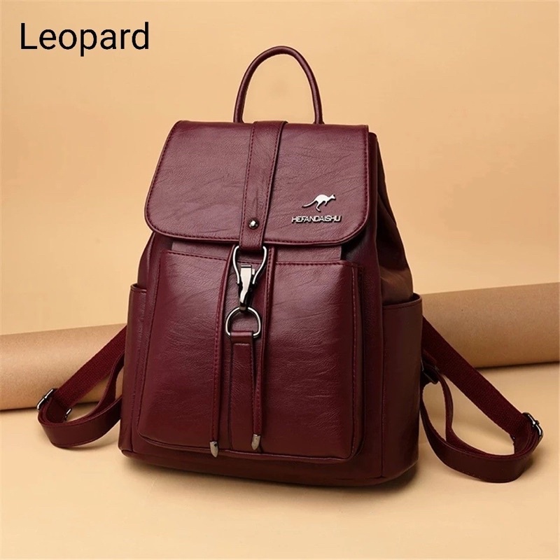 backpack kulit wanita lockey bags tas ransel wanita kulit tas kerja ransel fashion elegant