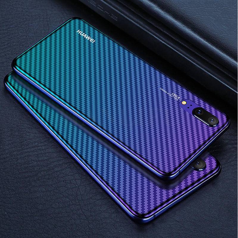 2Pcs/lot Clear 3D Carbon Fiber Soft Matte Back Screen Protector For Huawei P 9 10 20 30 40 50 Pro Film