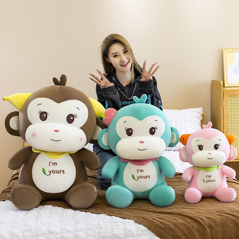 Boneka Lucu Monkey / Monyet String Heart Karakter Animal Mainan Anak Terbaru Bahan Halus Lembut