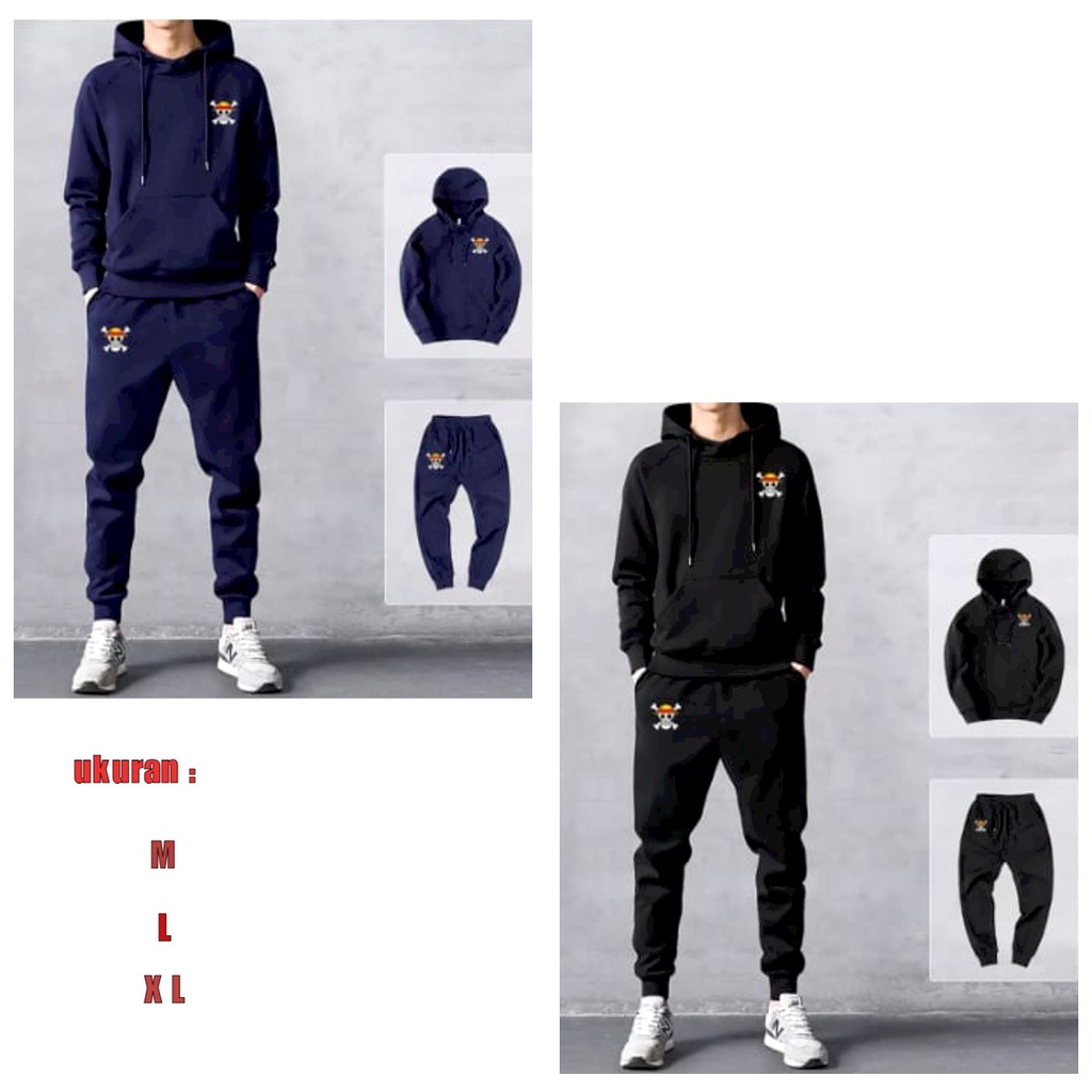 AFOLATO - STELAN LUFFY / hodie lengan panjang / celana panjang / luffy / bajak laut / pirate / stela