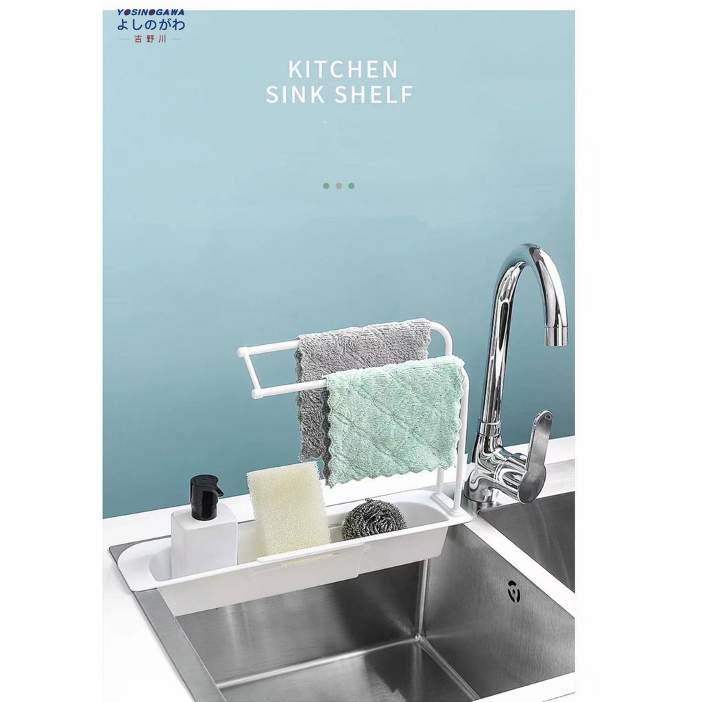 Rak Gantung Wastafel Penyimpanan Spons Cuci Piring Sabun Kitchen sink
