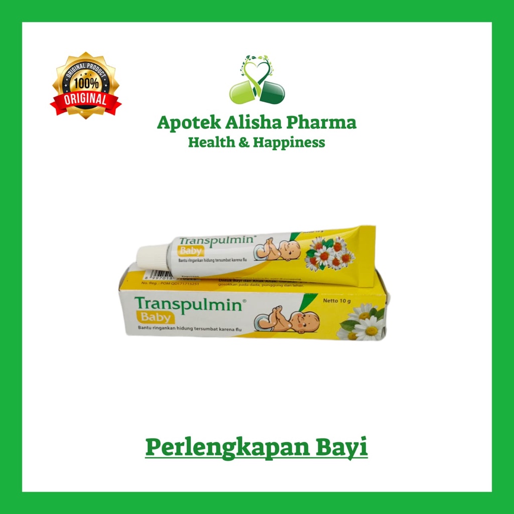 Transpulmin Baby Balsam 10/20gr-Transpulmin Balsem Bayi Meringankan Flu/Pilek/Batuk/Kembung/Masuk Angin/Balsem Bayi Transpulmin