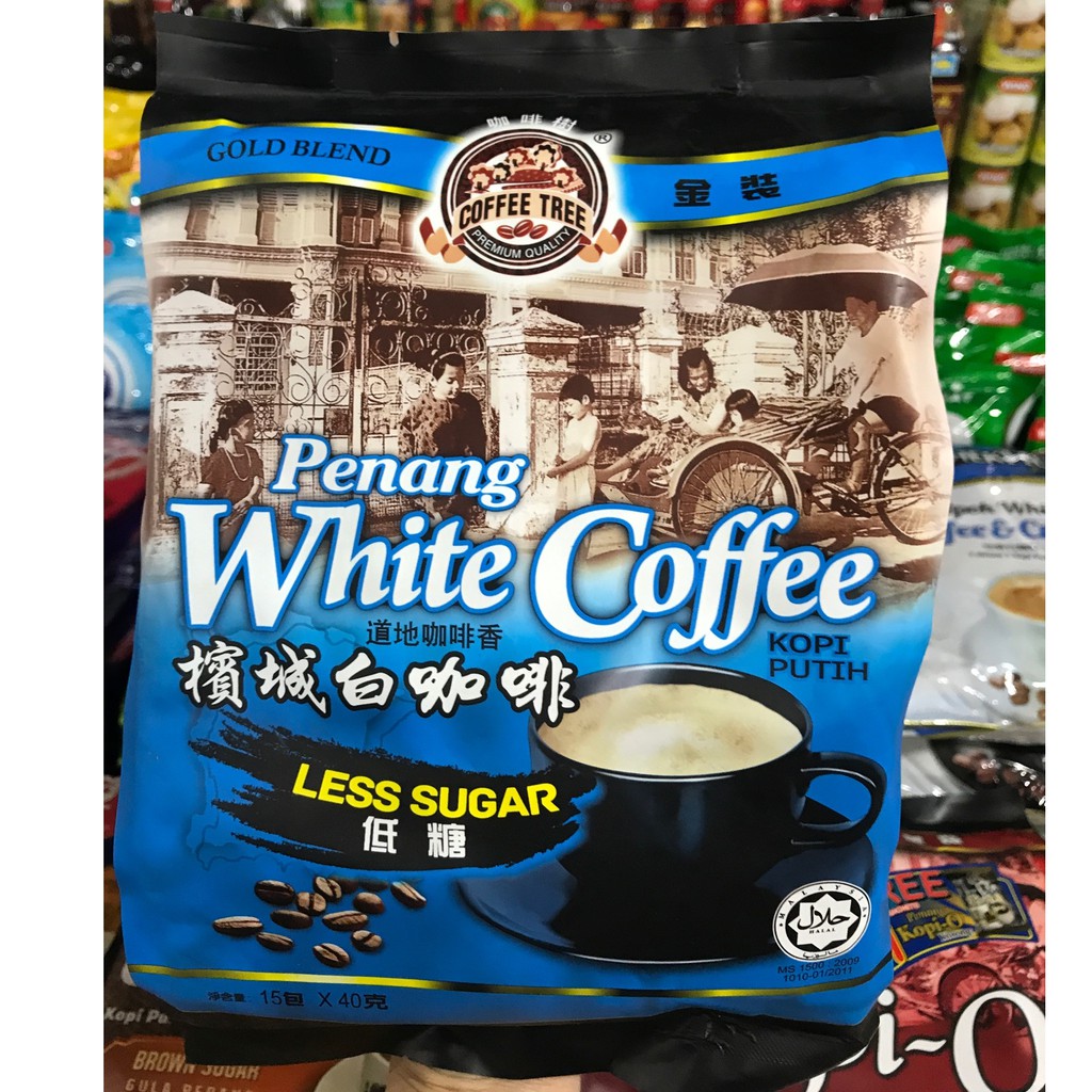 

KOPI PUTIH INSTANT PENANG WHITE COFFEE TREE GOLD BLEND KOPI PENANG LESS SUGAR KURANG GULA