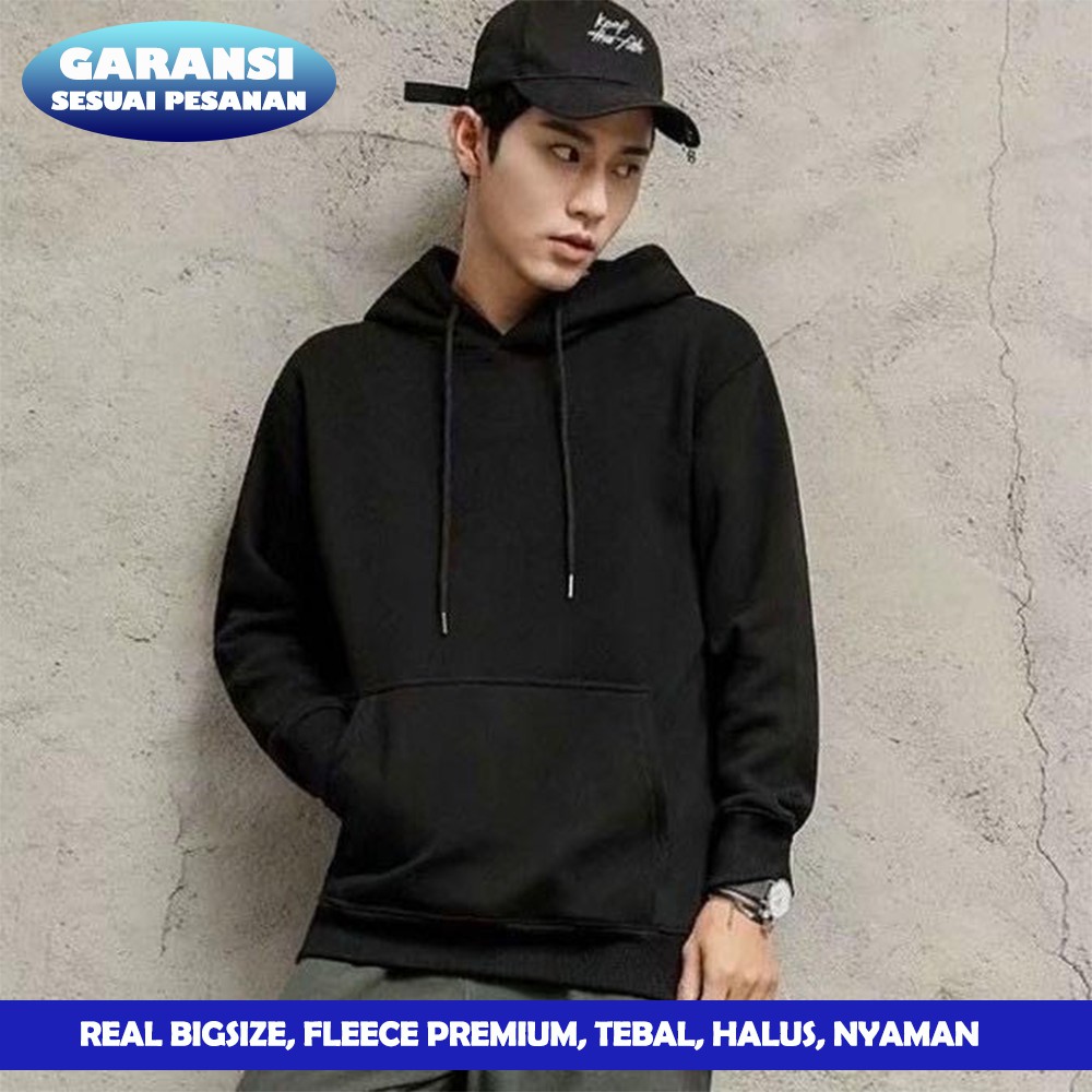 Sweeter Hoodie Jaket Sweater Crewneck Pria Cowok Laki Laki Wanita Unisex Polos Oversize Jumbo Remaja