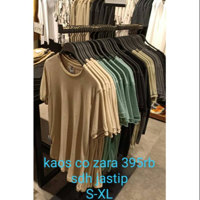 ZARA MAN NEW KAOS LENGAN PENDEK PRIA POLOS ROUND NECK