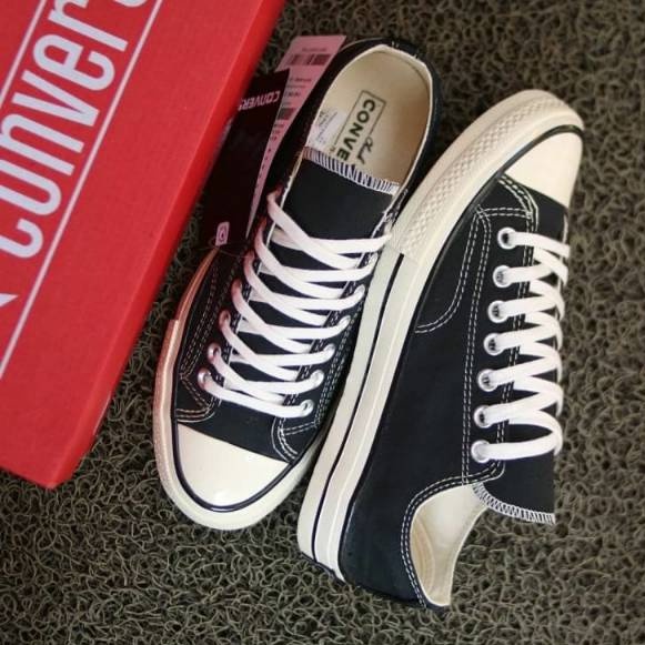 SEPATU CONVERSE 70'S HIGH BLACKWHITE PREMIUM HI LOW IMPORT