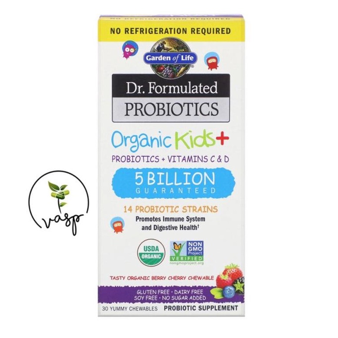 

Garden Of Life Dr. Formaleted Probiotic Organic Kids+ rasa blueberry