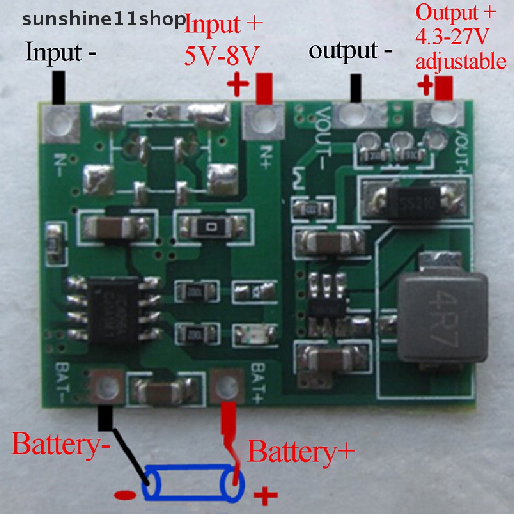 Sho Modul Step Up Charger Baterai Lithium Lipo 18650 3.7v 4.2v Ke 5v 9v 12v