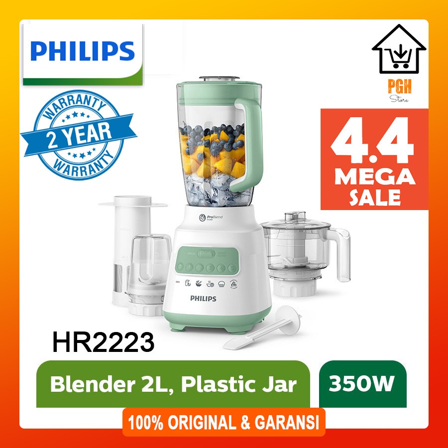 Harga Promo Philips Blender 4in1 Plastik Mika Jar Hr2223 30 Hr 2223 Shopee Indonesia