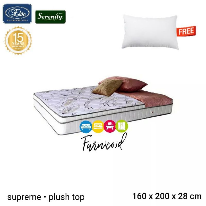 Springbed ELITE • PLUSHTOP • SERENITY SUPREME • 160X200