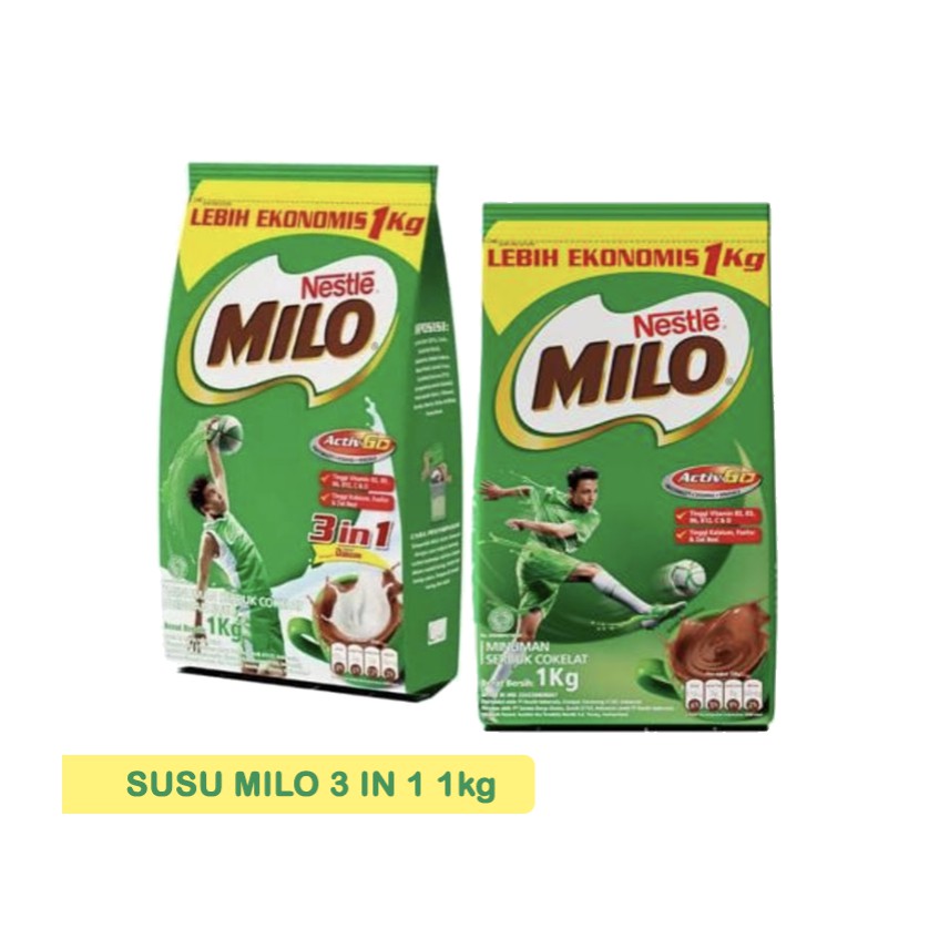 

Susu Bubuk MILO 3 in1 Activ-Go Pouch - 1kg