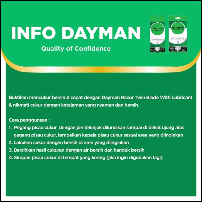Dayman Razor Twin Blade (With Lubricant/Pelicin) Isi 3 Pcs