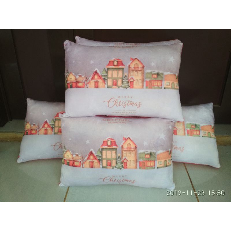 Bantal mini souvenir Natal/khitan/17 agustusan custom