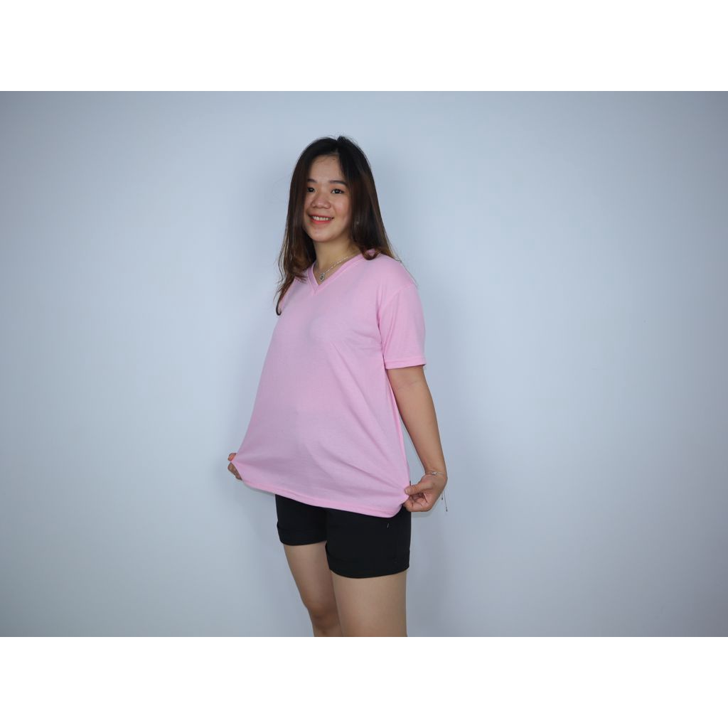 V-NECK JUMBO XXL PENDEK / KAOS POLOS BASIC VNECK / T-SHIRT/ ATASAN PAKAIAN WANITA MURAH