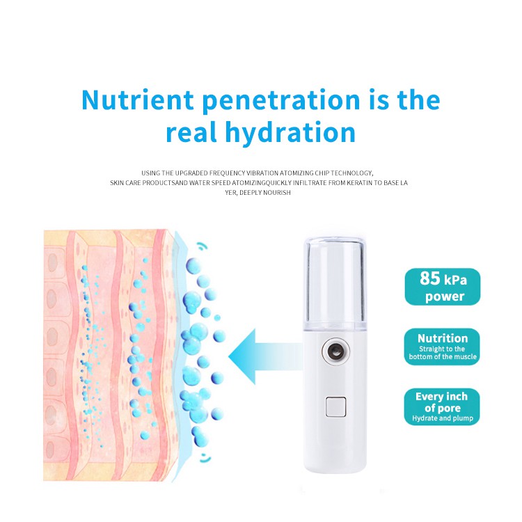 Nano Spray Water Replenishing Instrument Face Moisturizer Sprayer Portable Humidifier Skin Care Spa