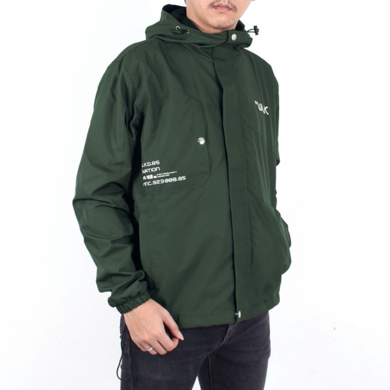 WALKED ORIGINAL JAKET PRIA OUTDOOR PARASUT HOODIE TASLAN WATERPROOF ANTI AIR - windbreaker jacket invation