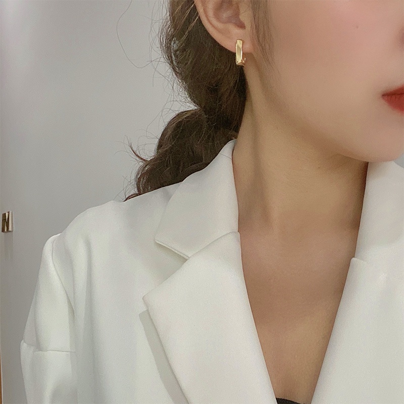 Anting Stud Bahan 925 Silver Gaya Korea Untuk Perempuan