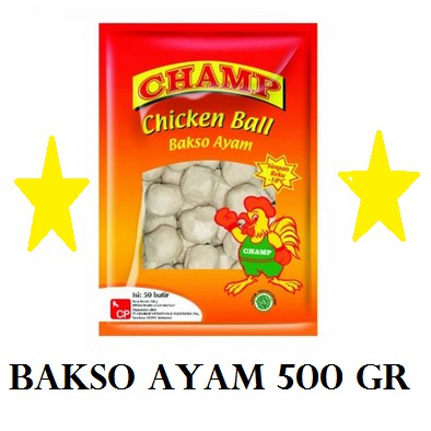 

baso ayam champ 500 gr / makanan beku frozen food murah / chicken meatball 500gr