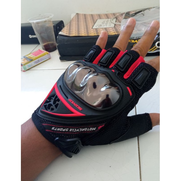 Sarung Tangan Scoyco MC44D Gloves MC-44D Half Finger Jari Pendek Setengah