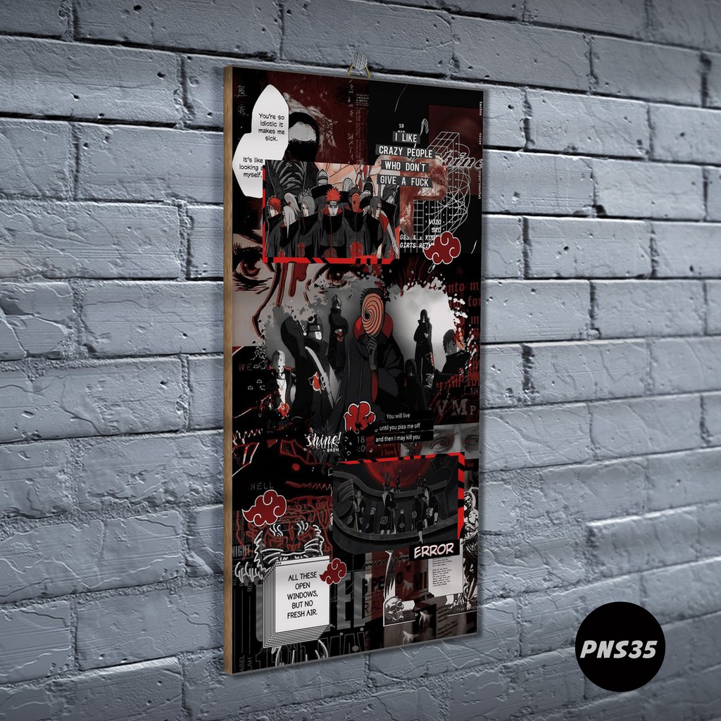 Poster Kayu Naruto / Dekorasi Rumah /Poster murah/ Anime / desain / 2021 / gambar / PNS-PNS35