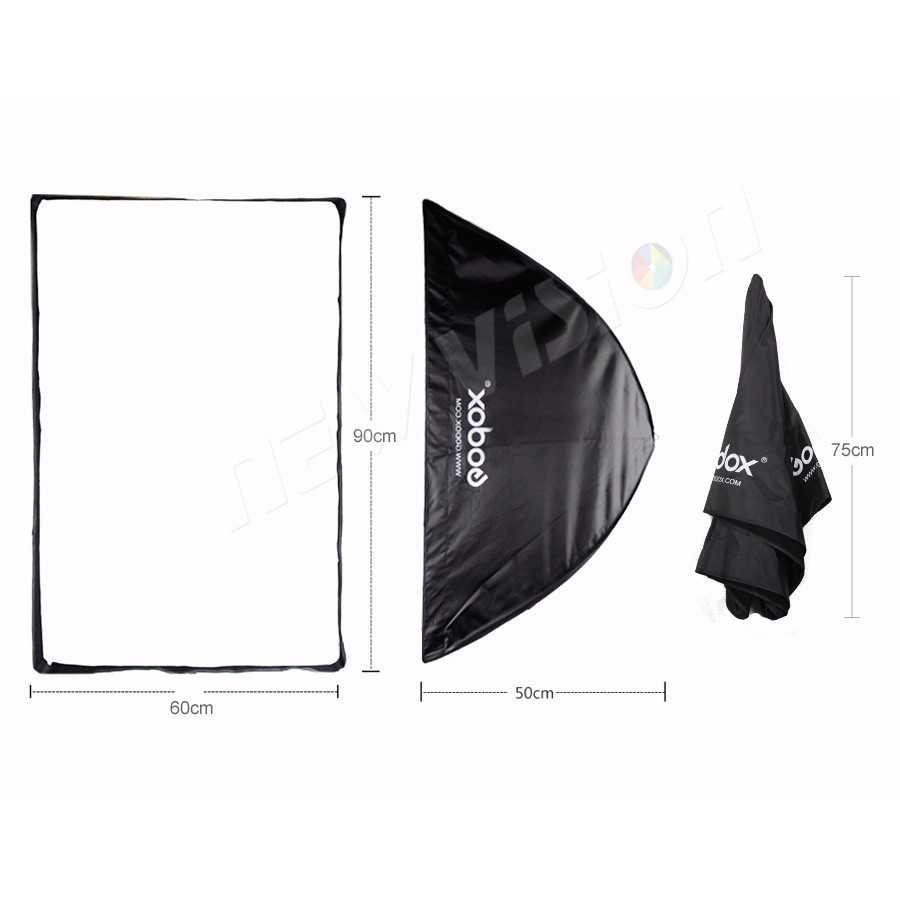 (BISA COD) FTIHSHPGodox Payung Softbox Reflektor 60x90cm untuk Flash Speedlight