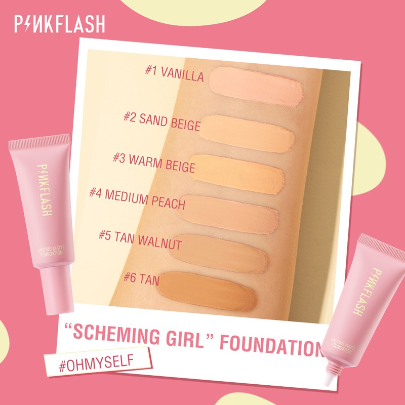 DOMMO - D8098 PINKFLASH Lasting Matte Foundation Oil -Control | Lasting Matte Concealer Tahan Air F03 F04