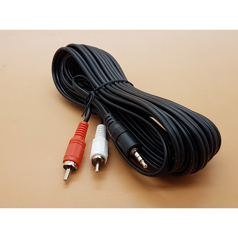 5 meter Kabel Jack 3.5mm to RCA Stereo Audio Untuk dari HP ke Speaker