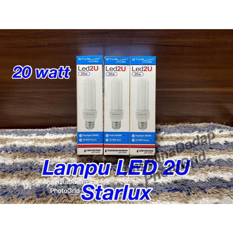 Lampu Neon 2U Putih Starlux 10.000jam 20 watt LED Hemat Listrik