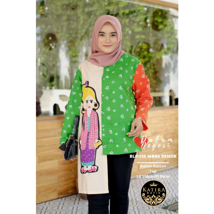 BLOUSE MBAK DENOK BLOUSE BATIK CANTIK SERAGAM KANTOR BIG SIZE PLUS JUMBO LD 116 XXXXL  HANDMADE BATIK BLUS WANITA BLOUSE PLUS KONDANGAN PESTA MOTIF KARAKTER  BIG SIZE ETHNIC ETNI