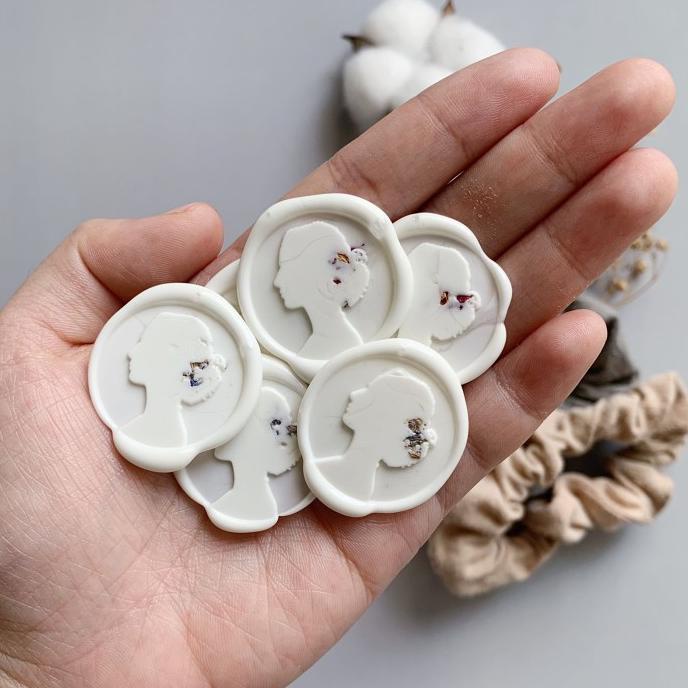 

(BISA COD) Flower Wax Seal Sticker/Adhesive (Isi 5) - Senorita TERLENGKAP Kode 1079