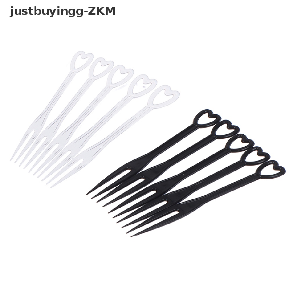 [justbuyingg] 100pcs/bag Fruit Fork Mini Clear Plastic Forks Home Dining Food Cake Fruit Fork [zkm]