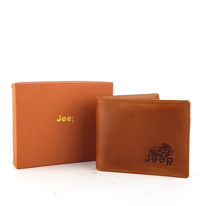 DOMPET KULIT ASLI BRANDED JEEP G-AR TAN import murah