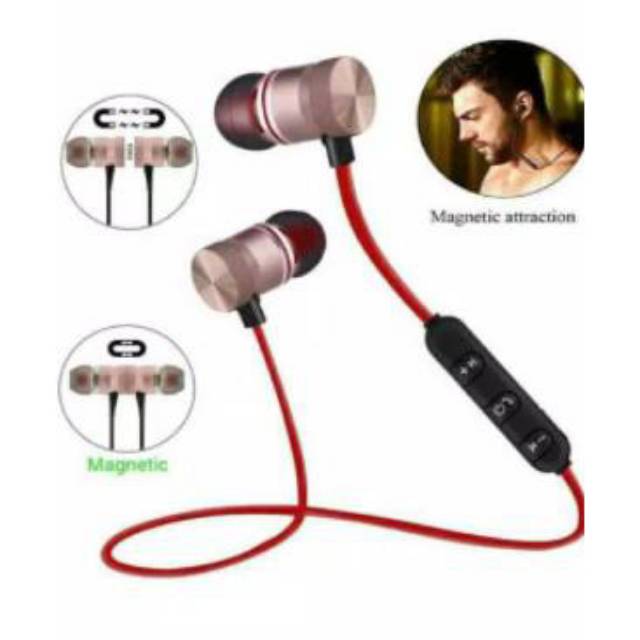 Headset bluetooth MAGNETIK MAGNET blutut wireless musik telpon sound system