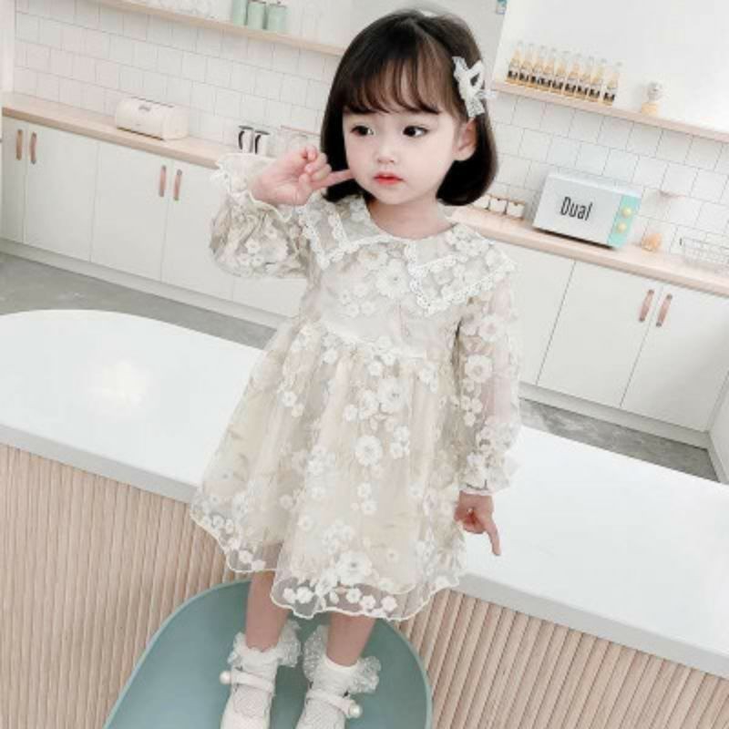 DRESS ANAK dress brokat anak dress putih anak 5 6 tahun dress lace brokat dress pesta ulang tahun