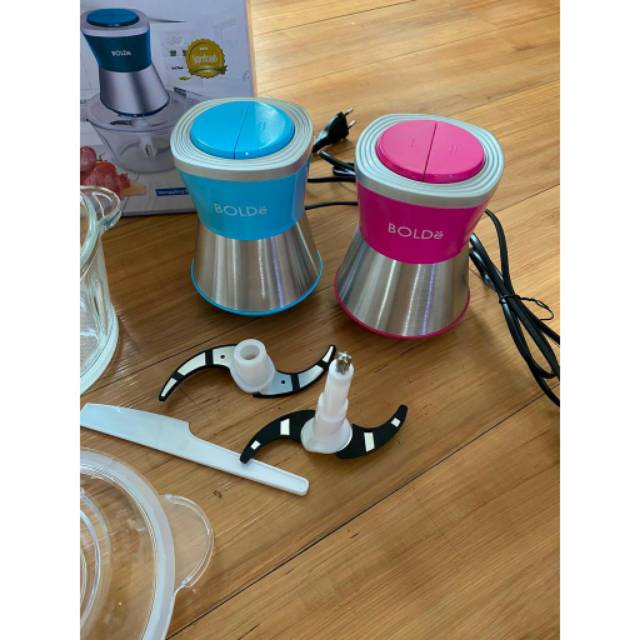 Chopper BOLDE food processor blender - tabung kaca - stainless blade