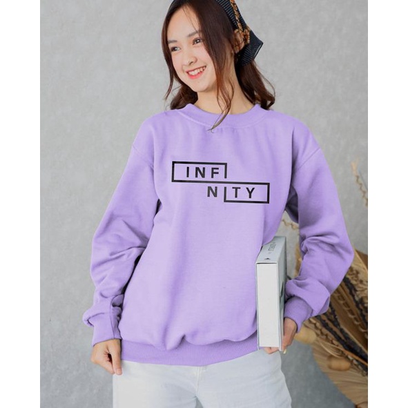 Kaos Lengan Panjang INFINITY / Kaos Sweatshirt / Atasan Wanita / Atasan Wanita Lengan Panjang
