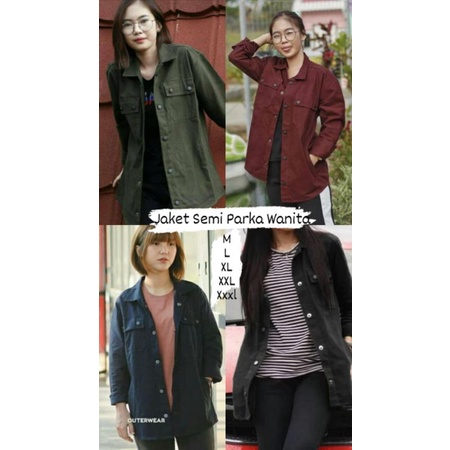 Jaket Semi Parka Wanita Trucker Jacket Semi Parka Jumbo