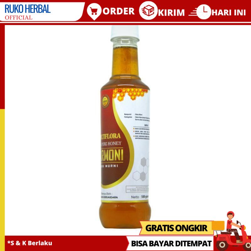 

Madu Multiflora Pure Honey 500 Gr Madu Murni 100% Harmoni Original